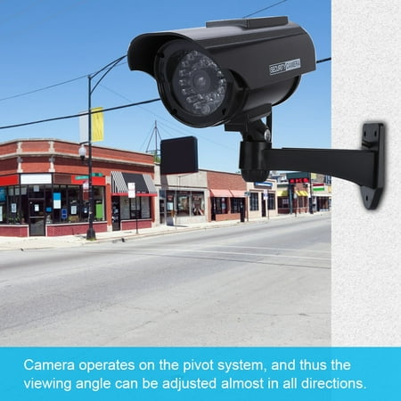 

With Red LED Record Light Fake Security Cameras With CCTV Placard With Look Dummy Fake Security Camera ABS For Indoor Outdoor Homes And Business