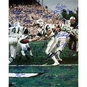 New York Jets Team Signed Namath Hand-off to Snell 16" x 20" Photograph