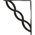 thumbnail image 4 of Ekena Millwork 1 1/2"W x 10"D x 12"H Loera Wrought Iron Bracket, (Single center brace), Antiqued Silver, 4 of 7