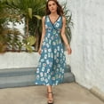 thumbnail image 4 of Hippie Groovy Daisies Flowers Happy Flowers Pattern Sleeveless Dress long dress women summer, 4 of 5