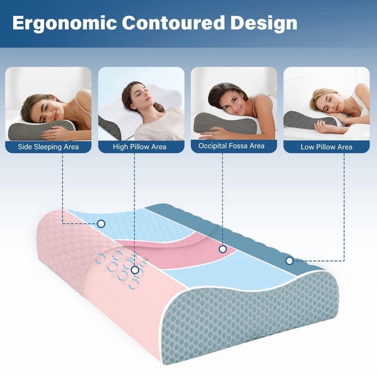Vccoem Cervical Memory Foam Contour Neck Pillow photo 3