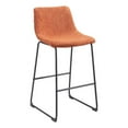thumbnail image 2 of Home Square Engineered Wood & Fabric Barstool in Burnt Orange - Set of 3, 2 of 5