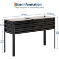 thumbnail image 2 of Raised Garden Bed with -Watering Reservoir - Tall Elevated Square Planter Box for Vegetables/Herbs, Heavy Duty Steel Panels & Drainage (Water Tank Included),Black, 2 of 6