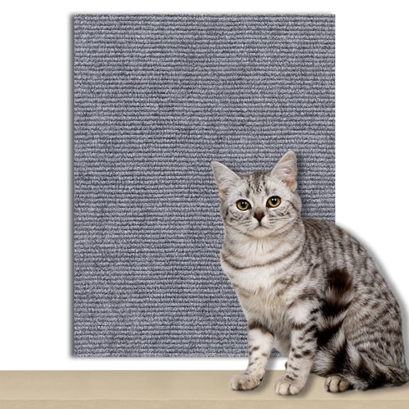 Cat Scratch Mat, Trimmable & Adhesive Cat Scratching Pad, Cat Wall Climbing Scratch Mat Furniture Couch Protection, 16"x79"