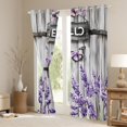 thumbnail image 3 of Castle Fairy Floral Purple Lavender Black Out Curtains for Boys Girls,Flying Butterflies Curtains Pack of 2 (42x63 Each),Old Barn Door Bedroom Curtains,Lightweight Room Decor, 3 of 6