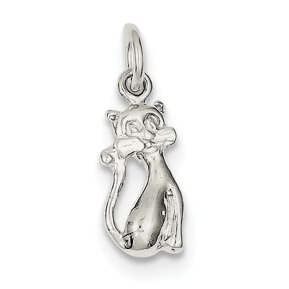 Sterling Silver Cat Charm QC2620