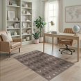 thumbnail image 2 of ODIKA 4'x6' Brown Taupe Abstract Pattern Washable Area Rug Modern Geometric Design with Unique Motifs Pet Friendly, Non-Shedding for Bedroom, Reading Nook, 2 of 7