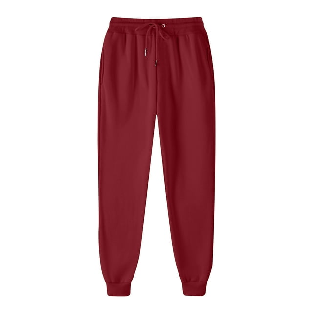 Timegard Womens Sweatpants Elastic High Waist Cinch Bottom Pants Drawstring Sports Athletic Solid Color Trousers