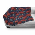 thumbnail image 3 of Vintage Soft Flannel Fleece Blanket, Poppy Bouquets Pastel Meadow Rural Blossoms and Turquoise Leaves Pattern, Cozy Plush for Indoor and Outdoor Use, 60" x 80", Vermilion and Quartz, by Ambesonne, 3 of 6