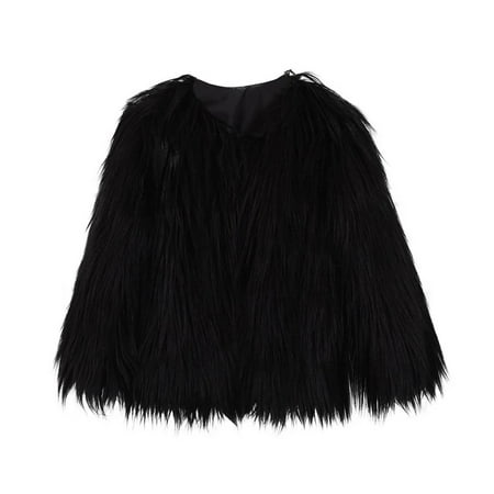 

Dezsed Fleece Jacket for Girls Clearance Fashion Fuzzy Solid Color Cardigan Long Sleeved Winter Coat Party Outerwear Jackets Black XXXXL on Clearance