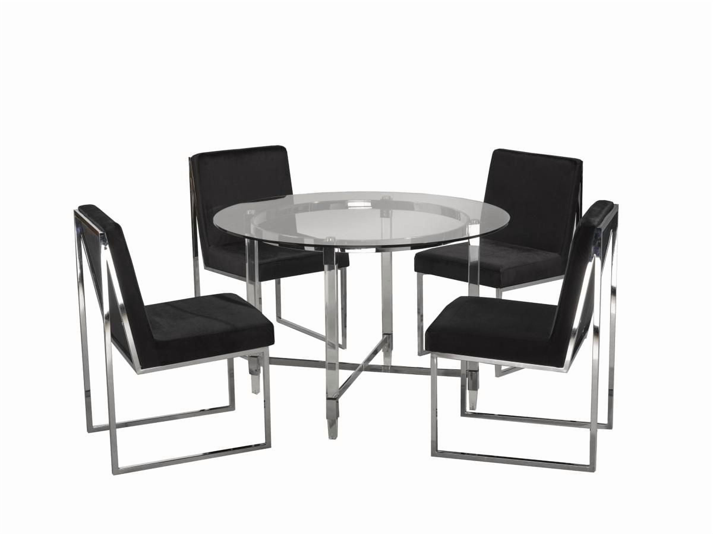 Oxford 5-Piece Dining Set, Black
