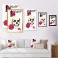 thumbnail image 4 of Designart Skull With Red Rose & Butterfly Modern & Contemporary Framed Wall Art, 4 of 4