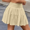 thumbnail image 5 of ZZwxWA Womens Skirts Flowy A Line Short Skirt High Waisted Ruffle Mini Skirts Pleated Cute Skirt Evening Cocktail Party, 5 of 7