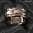 thumbnail image 2 of Tungsten Rings for Men Wedding Bands for Him Womens Wedding Bands for Her 8mm Rose Gold Bushed Brick Pattern, 2 of 8