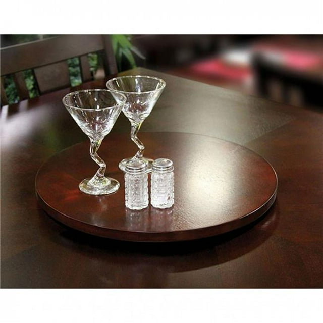 Benzara BM123812 Susie Transitionnel Lazy Susan, Espresso