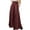 Red, variant on Miqool Women's Maxi Skirt Vintage Plaid High Waist Tartan Pleated A Line Long Skirt with Pockets