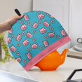 thumbnail image 2 of HELLHERO Teal Pigs Pink Flowers Teapot Protective Durable Keep Warm 1Pcs Waterproof and Dustproof Tea Cozy, 2 of 4