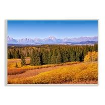 Stupell Industries Distant Mountains Woodland Fields Country Trees Scenery Wood Wall Art, 15 x 10, Design by Daniel Sproul