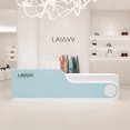 thumbnail image 2 of Counter Banco Reception Desk Cabinet Restaurant Information Supermarket Reception Desk Modern Advisory Escritorio Bar Furniture My Lux Decor Round, 2 of 7