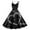 A-Black722, variant on Womens Heart Print Fit Flare Dress Double Spaghetti Strap Flared A-Line Midi Dress Sparkly Romantic Valentine's Day Cocktail Dress