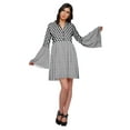 thumbnail image 1 of Moomaya Robe Droite Mini à Manches Longues Évasées Imprimée pour Femmes Vêtements d'Été, 1 of 6