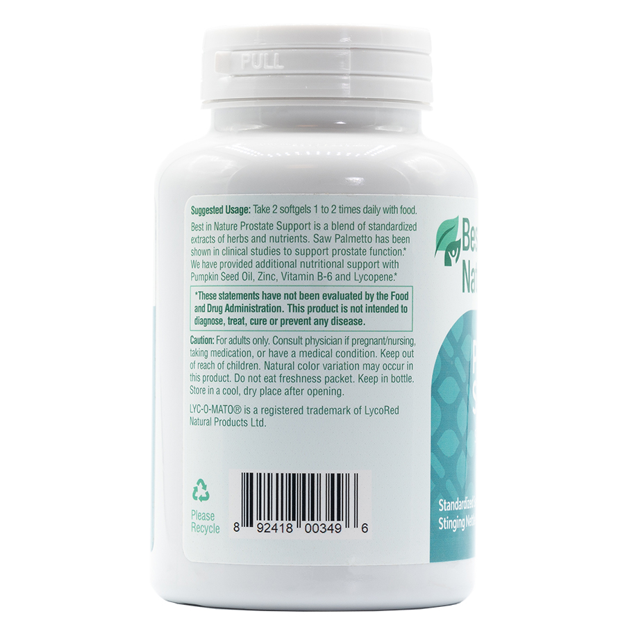 Prostate Support - 90 Softgels with Saw Palmeto, Zinc for Men's Health