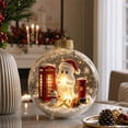 thumbnail image 2 of Arghm Glowing Christmas Ornament Mini Holiday Scene with String Lights - Festive Decor for Trees, Windows, and Tabletops - Perfect for Winter Celebration and Gifting, 2 of 7