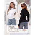 thumbnail image 5 of Zeagoo Women Fall Clothes 3 Pack Long Sleeve Shirts Slim Fit Mock Neck Tops, 5 of 6