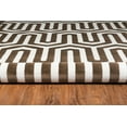 thumbnail image 5 of Roma Zigzag Area Rug Ivory Chocolate 5x7.6 Geometric Modern Patterned Carpet, 5 of 6