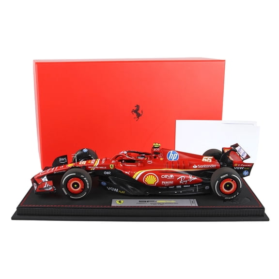 Ferrari SF-24 #55 Carlos Sainz 3rd Place Formula One F1 "Monaco GP" (2024) Limited Edition 1/18 Diecast Model Car by BBR