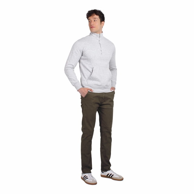 PANTALON SLIM GABARDINA HOMBRE VERDE MILITAR