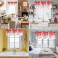 thumbnail image 5 of Abstract Valance Curtain for Windows Red Gradient Watercolors Ink Points Minimalist Style Rod Pocket Curtain Valances Short Window Treatments Panels for Kitchen Bathroom Laundry Basement 56 x 16 Inch, 5 of 9