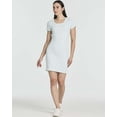 thumbnail image 2 of 3 Pack: Women's Mini Short Sleeve Ribbed Scoop Neck Casual T-Shirt Bodycon Dress, 2 of 6