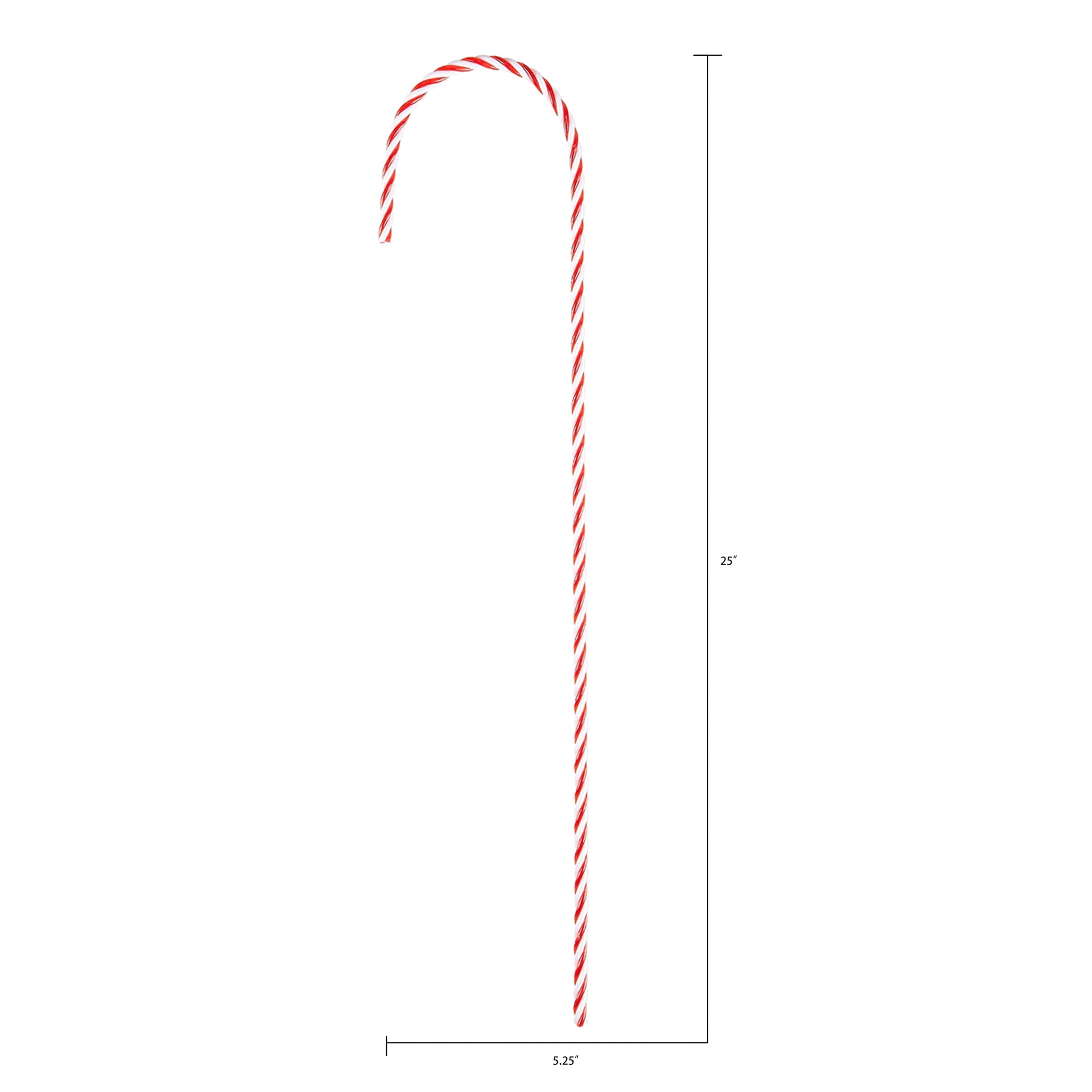 Holiday Time Twisty Candy Cane Christmas Yard Stake, Red and White, 25"