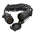 thumbnail image 1 of 3M 7-Pin Coiled Trailer Extension Cable with Plug Socket Connector for Caravan 7 Core Electrical Wiring, 1 of 5