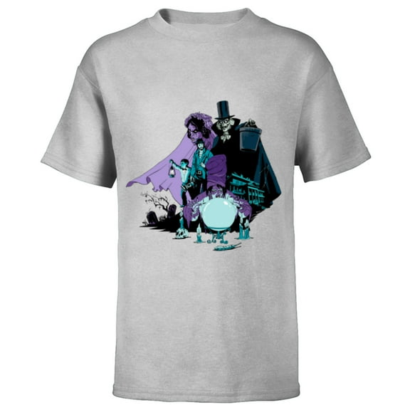 Disney Haunted Mansion Movie Hatbox Ghost Bride Harriet Ben - Short Sleeve T-Shirt for Kids - Customized-Athletic Heather