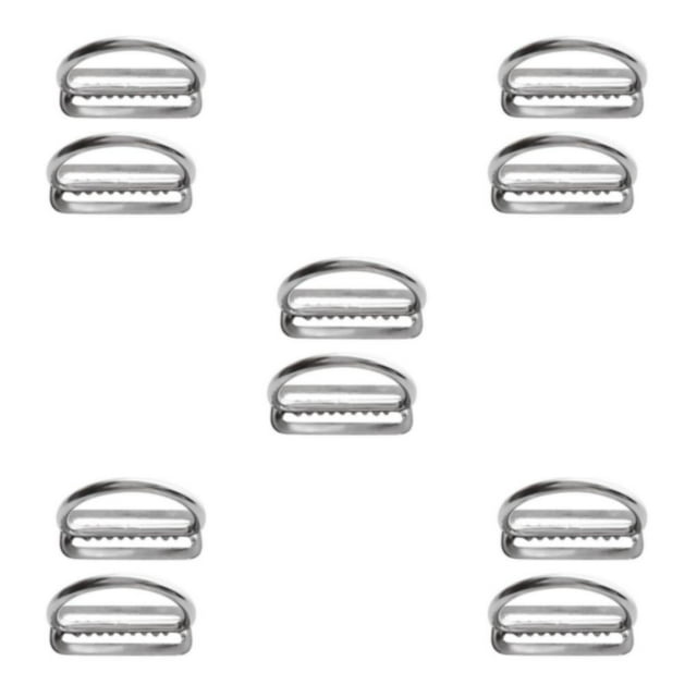 Decodeary 2 Pack en Acier Inoxydable Ceinture de Plongée D Anneaux de Maintien du Poids pour 5cm Sangle Style A 5Set
