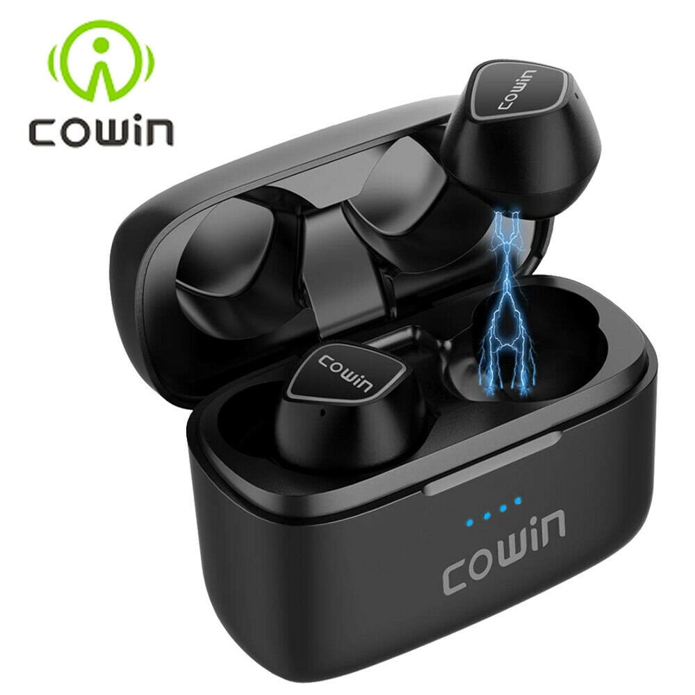 COWIN KY02 [Upgraded] Wireless Earbuds True Wireless Earbuds Wireless Sport Earphones Bluetooth 5.0 Headphones Built-in Mic Stereo Calls Extra Bass Touch Control 35H for Sports