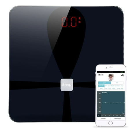 Ikeepi Multi-functional Body Fat Scale - Digital Body Fat Scale Smart Body Fat Composition Monitor with BIA Technology and ITO Conductive