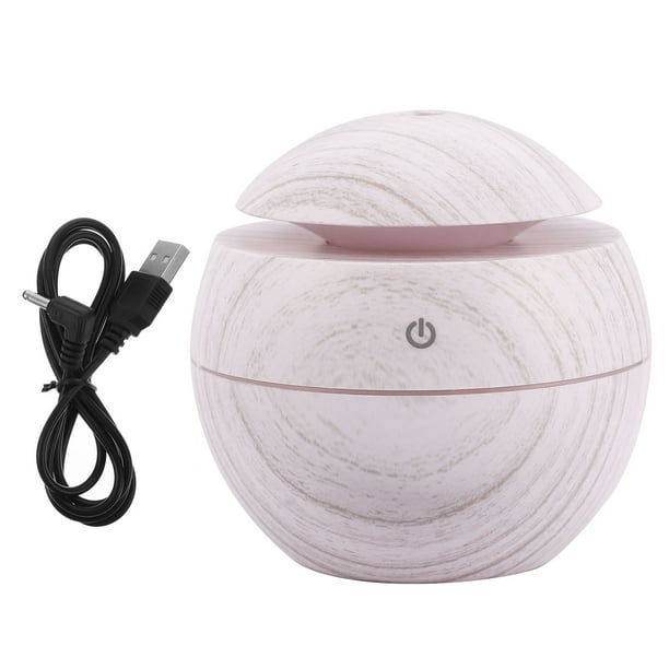 Difusor de aceites esenciales, humidificador de aromaterapia, luz LED nocturna (blanco)