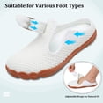 thumbnail image 3 of Barerun Womens Slippers Wide Slip On Flat Mules Breathable Backless Slipper Indoor Outdoor, 3 of 7