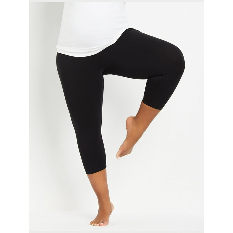 Motherhood Maternity Plus Size Essential Stretch Secret Fit Belly Maternity Cropped Leggings Walmart