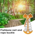 thumbnail image 4 of Tnobhg 10Pcs Rope Buckles Tent Accessories Durable Aluminum Alloy Multi-functional Fish Bone Nail for Outdoor Camping, 4 of 8