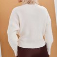 thumbnail image 6 of UJNDER Women's V Neck Tied Knit Cardigan Slim Fit Sweater Jacket for Fall Fashion White XL, 6 of 8