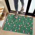 thumbnail image 2 of Green Christmas Santa and Icon Pattern Door Rugs,Washable Non Slip Door Mats Indoor,Decorative Door Mats,Entry Mat Indoor for Entrance,Bedroom,Kitchen,Bathroom,20"x32", 2 of 6