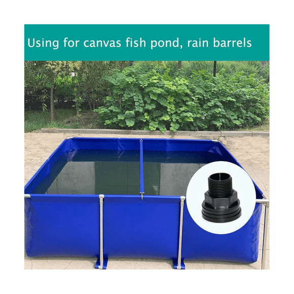 PVC Bulkhead Fitting Double Threaded Bulkhead Water Tank Connector for Rain Barrels Aquariums Water Tanks Tubs Pools