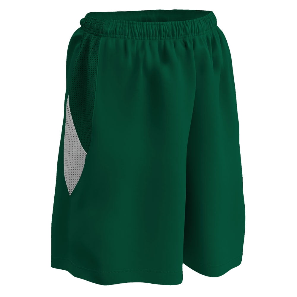 Post Up Reversible Basketball Shorts, Girls' Small, Forest Green and ...