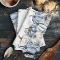 thumbnail image 6 of Blue Pumpkin Fall Kitchen Towels Set of 3, Water Absorbent Dish Towel, Thanksgiving Eucalyptus Leaves Weeping Decorative Hand Towels - Quick Drying Cloth for Cooking Baking, 18x28 Inch, 6 of 8