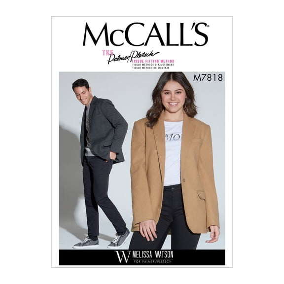Mccall'S Sewing Pattern Unisex Jacket-S-M-L