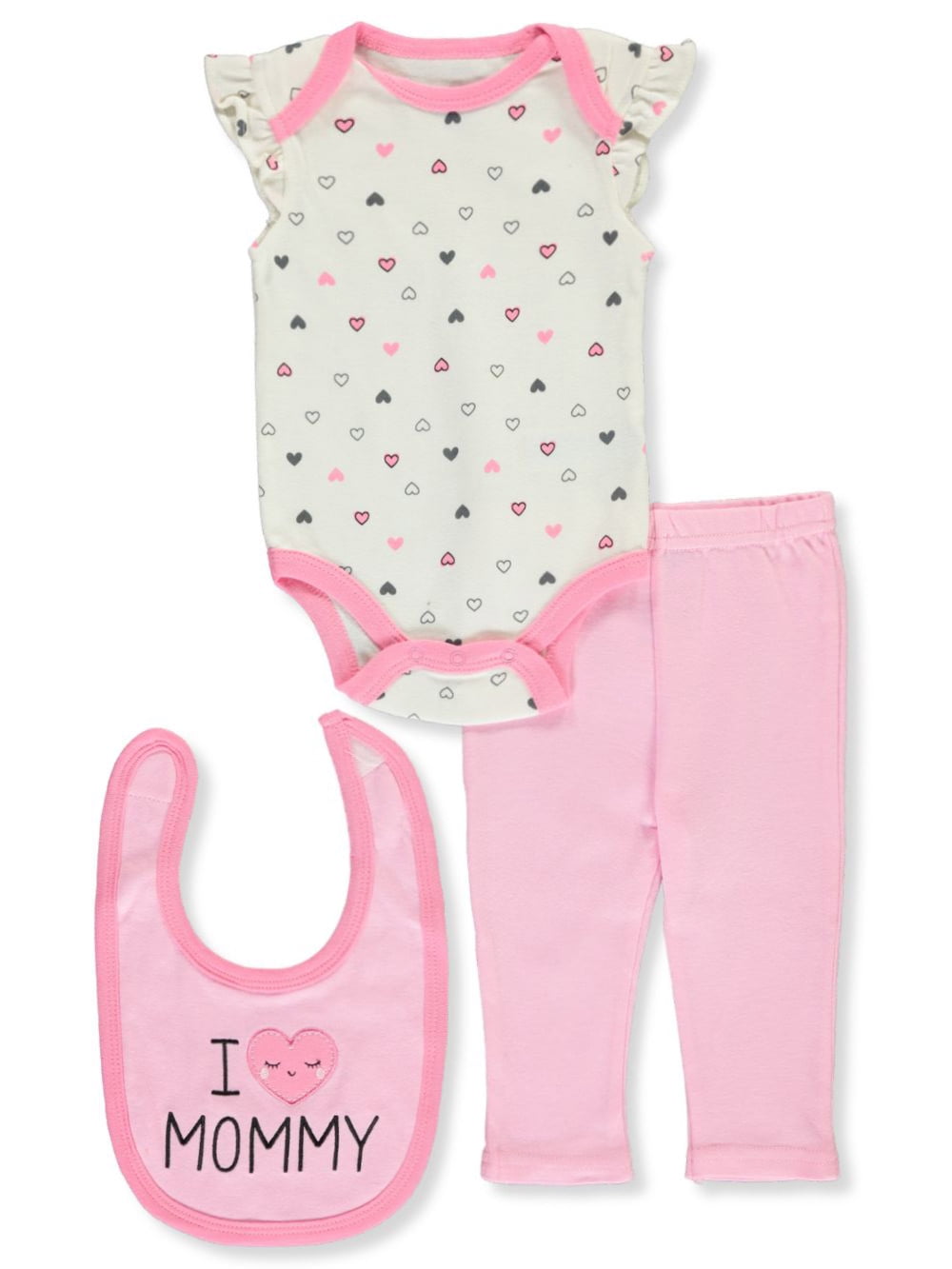 Bon Bebe Baby Girls Hearts 3 Piece Layette Set Baby Clothing Accessories Urbytus Com Bon Bebe Baby Girls Hearts 3 Piece Layette Set Baby Clothing Accessories Urbytus Com